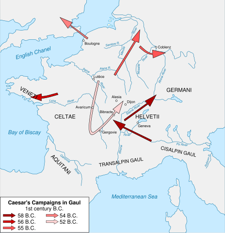 Map of the Gallic Wars